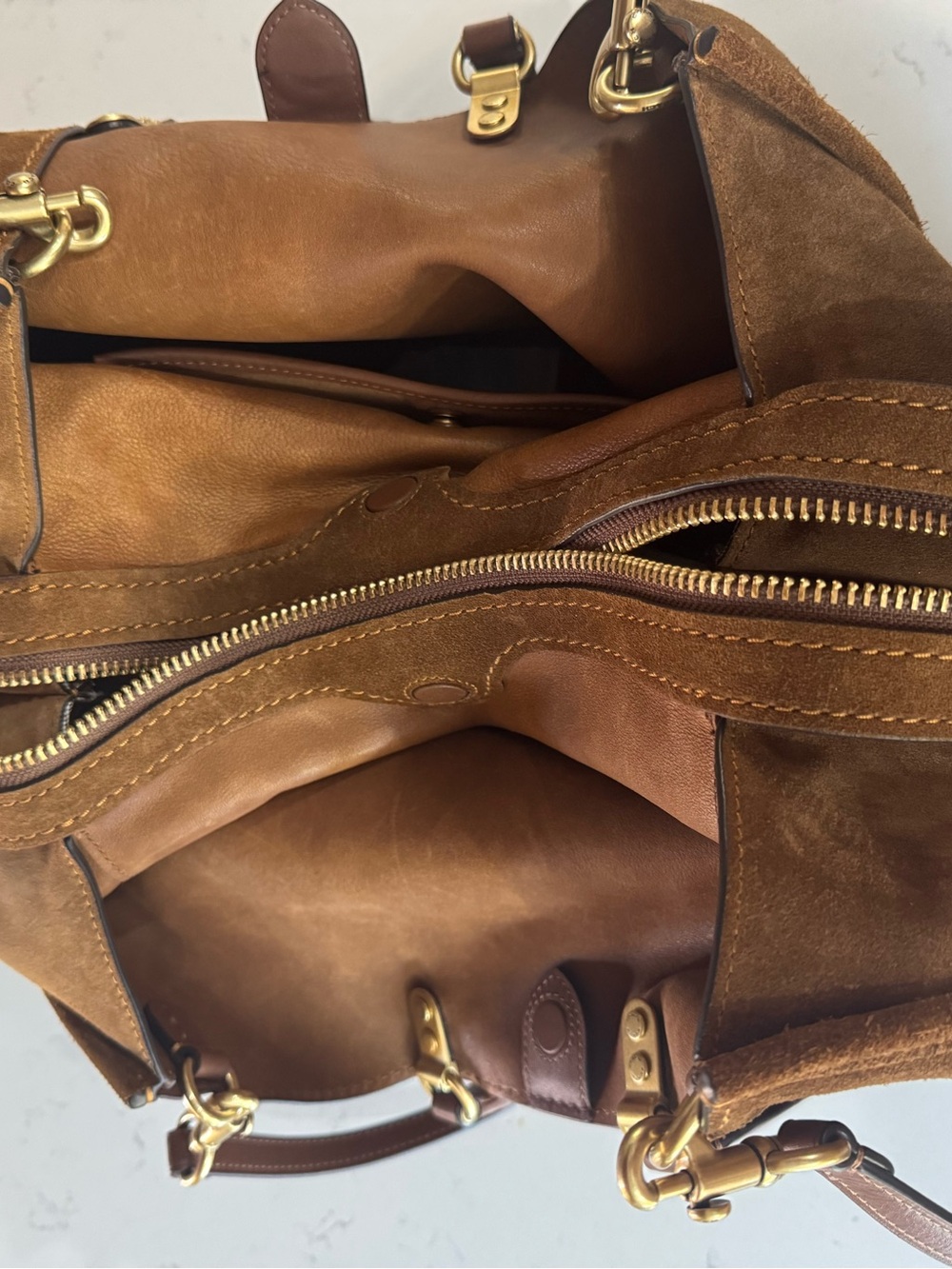 Coach Rogue 40 Warm Brown Suede - Picture 2 of 12